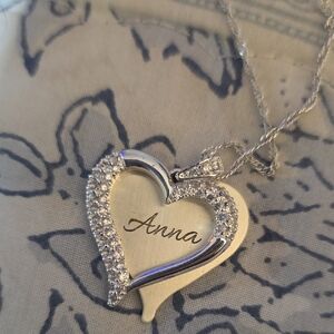 Silver Heart Pendant Necklace